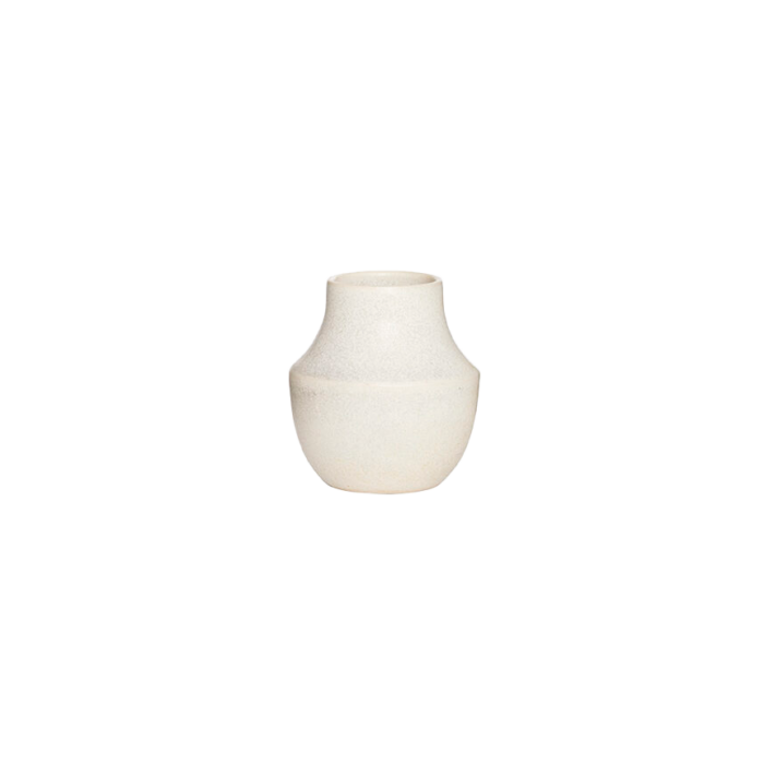 Mini vase - Perlemor / hvid - lav
